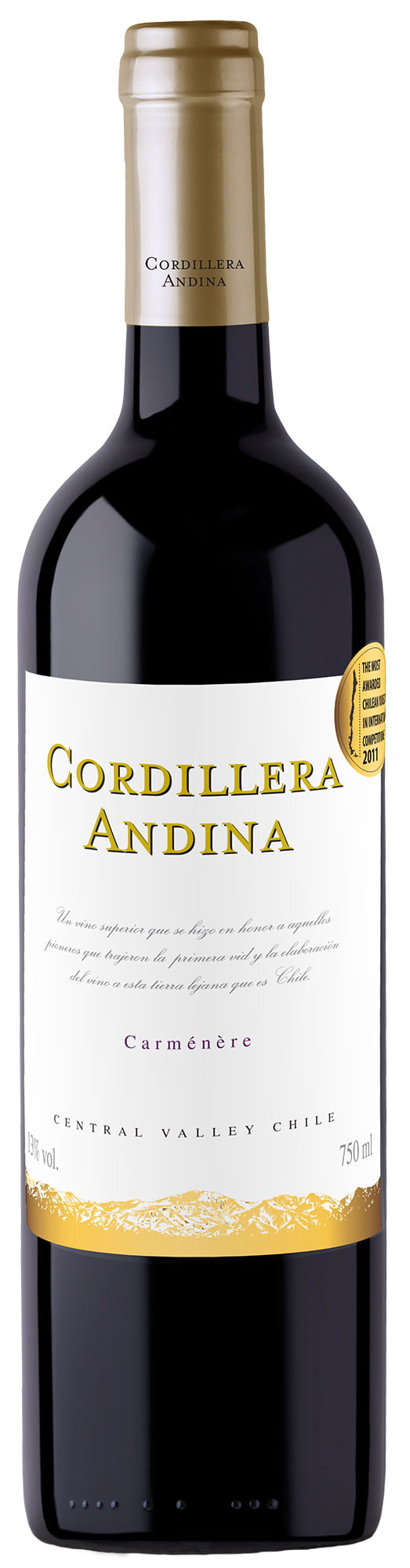 VINHO CORDILLERA ANDINA CARMENERE 750ML